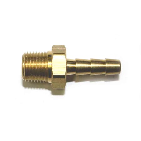 Brass Hose Barb Fitting, Connector, 3/16 Inch Barb X 1/8 Inch NPT Male End, PK 25